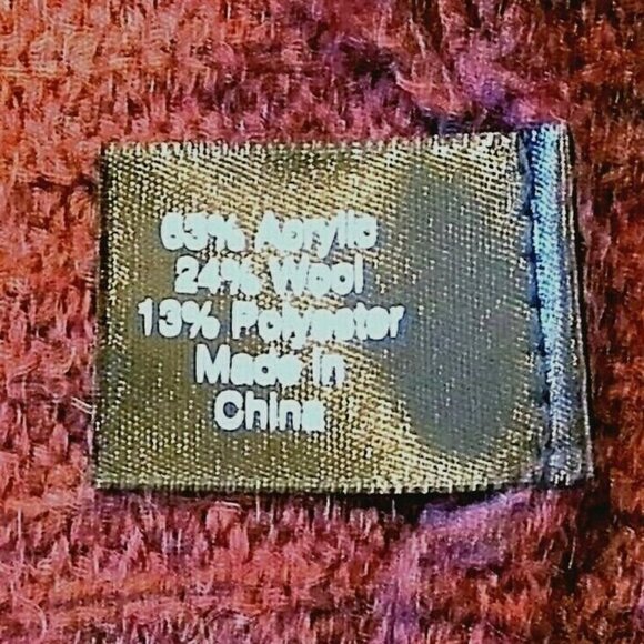 Lane Bryant 18/20 Burgundy Knit Sweater 3/4 Dolman Sleeves Iridescent Beads VGUC - Picture 4 of 9